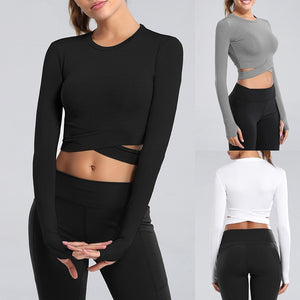 Long Sleeve Crosscrop Top