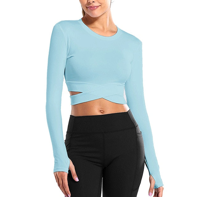 Long Sleeve Crosscrop Top