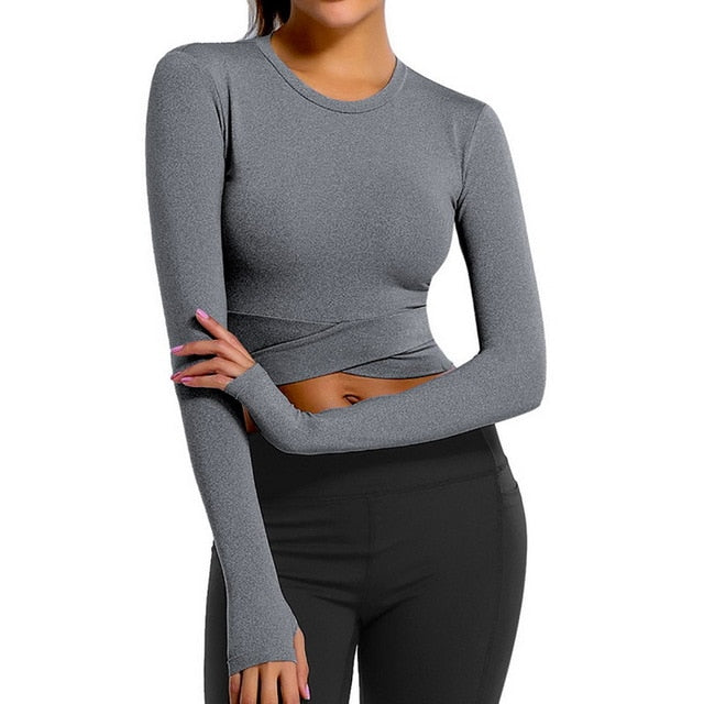 Long Sleeve Crosscrop Top